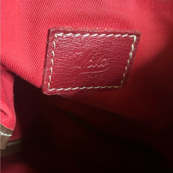 Upla Paris Red Leather Shoulder Bag - Picture 5 of 7